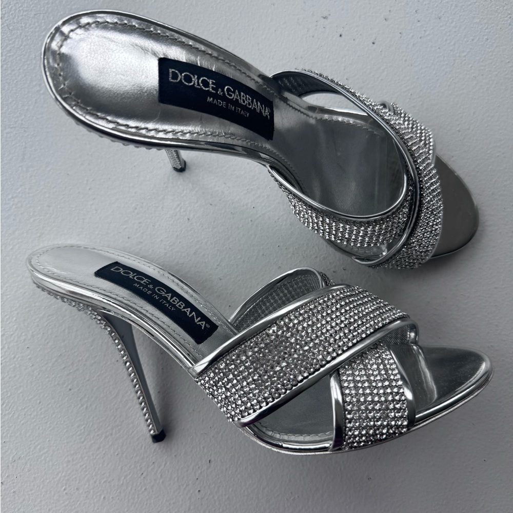 Dolce & Gabbana Crystal Mesh Mules